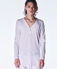 BEATENJIKU Henry Neck-T-Shirt-White