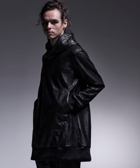 Cross Dot Fleece Loose Hoodie