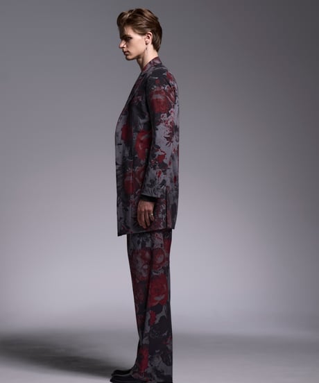 Gray Flora Gabardine Wide Slacks