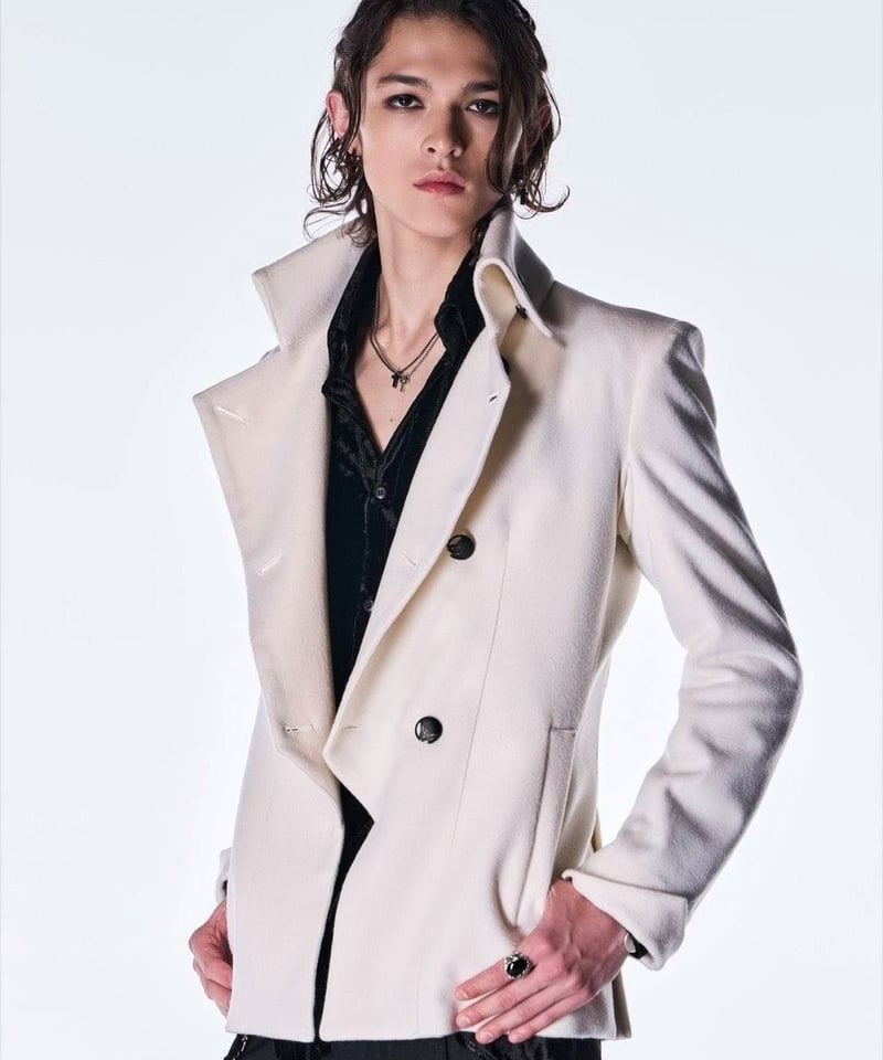 Beaver Napoleon Jacket -White | DETRUIRE