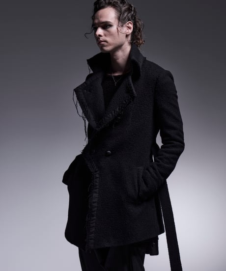 Tweed Cut Off Napoleon Jacket (BK)