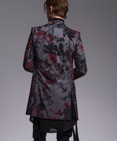 Gray Flora Gabardine Long Jacket