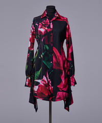 Bougainvillaea Sharring Cuffes Flare Shirt