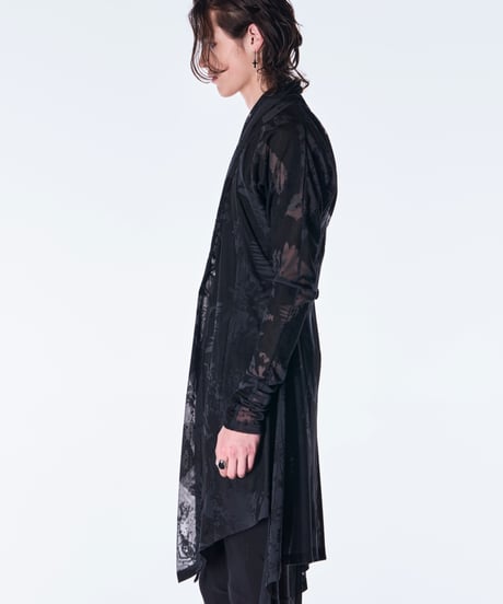Opal Mesh Dolman Flare Cardigan