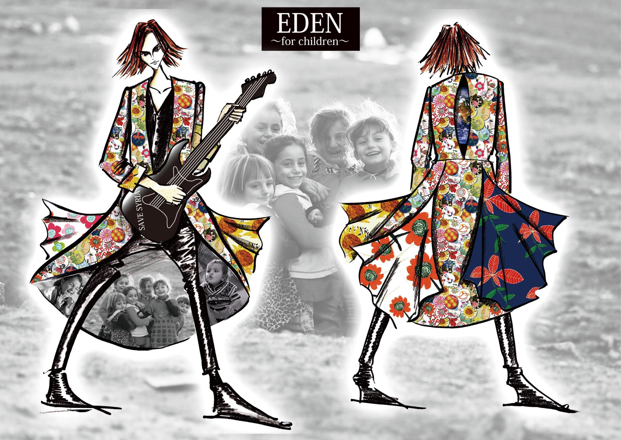 Ozz Angelo バロック風プリント 絵画　宗教　スカート EDEN-アートパレット プリントスカート SUGIZO × tenbo × JIM-NET