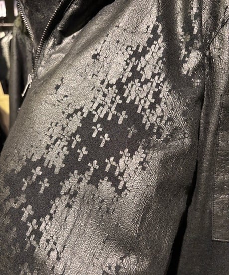 Cross Dot Fleece Loose Hoodie