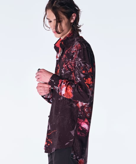 Goth Flora Shirt-Black