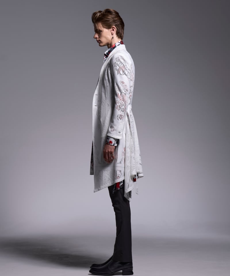 CROSS-Lace Flare Jacket (WH) | DETRUIRE