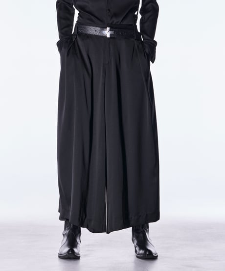 Vintage Satin Wide Tuck Slacks