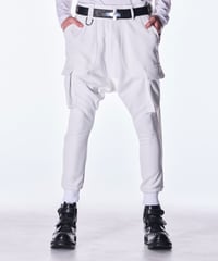 Double Knit Jersey Saruel Pants-White