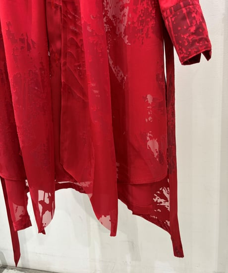 Shadow Butterfly Opal Stoal Flare Shirt (RED)