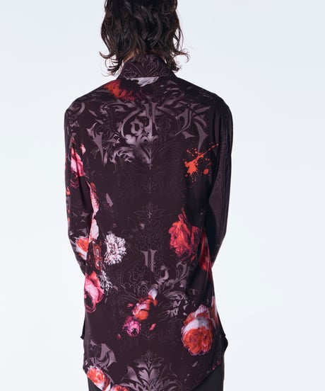 Goth Flora Shirt-Black
