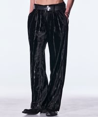 TOGE Velvet Wide Slacks-Black