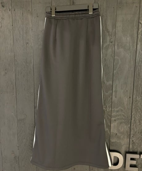 Eco Jersey Side Zipp Skirt (BK×WH)