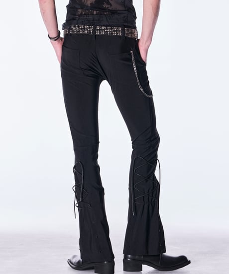 High Tension Jersey Lace Up Flare Pants