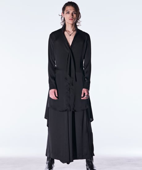 Vintage Satin Wide Tuck Slacks