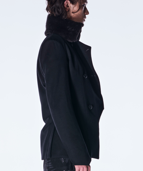 Beaver Fur Napoleon Jacket -Black