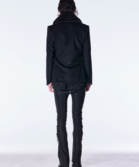 Beaver Fur Napoleon Jacket -Black
