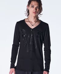 BEATENJIKU V-Neck-T-Shirt-Black