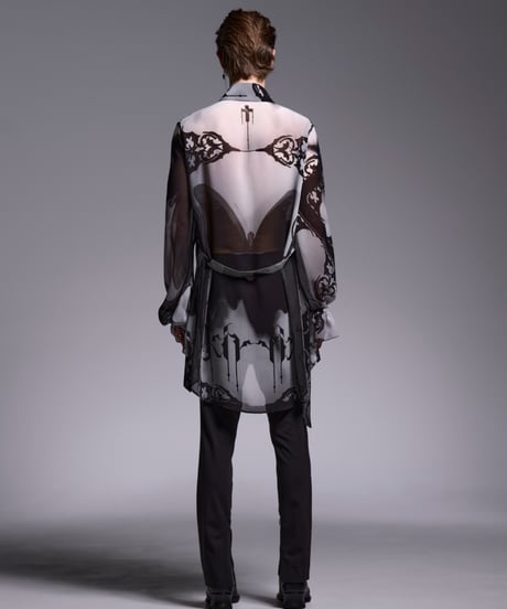 Decorative YOURYU	Gather Sleeve Shirt