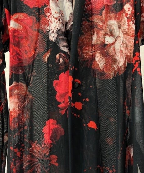 Flora Mesh Dolman Sleeve Cardigan