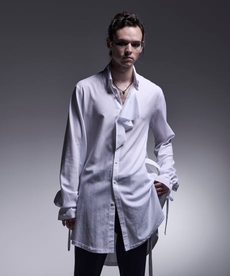 CHIRIMEN Sharring Frill Shirt（WH)