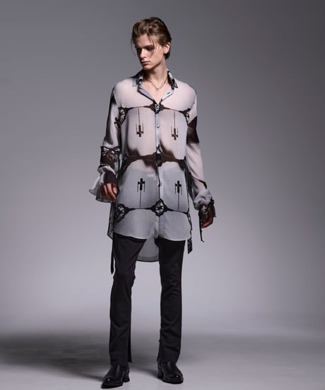 Decorative YOURYU	Gather Sleeve Shirt