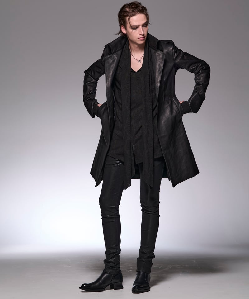 Cow Leather Single Napoleon Jacket | DETRUIRE