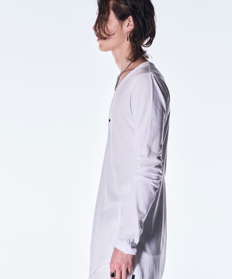 BEATENJIKU Henry Neck-T-Shirt-White