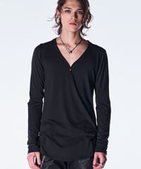 BEATENJIKU Henry Neck-T-Shirt-Black
