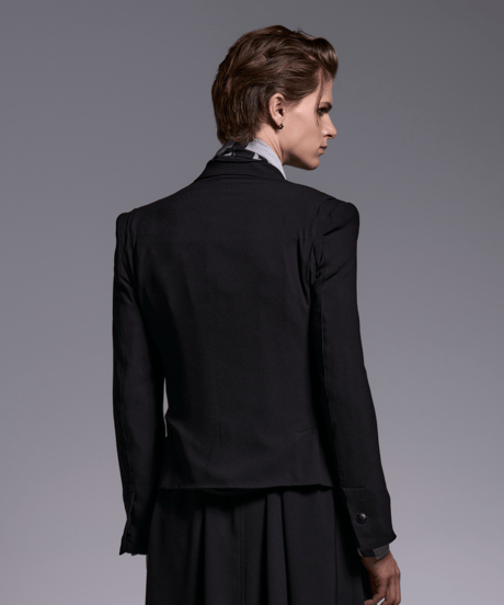 Crape Short Peacked Jacket