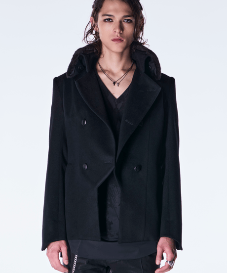 Beaver Fur Napoleon Jacket -Black