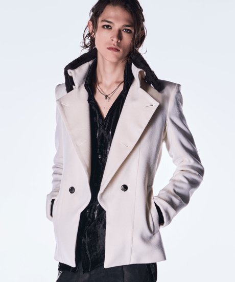 Beaver Fur Napoleon Jacket -White