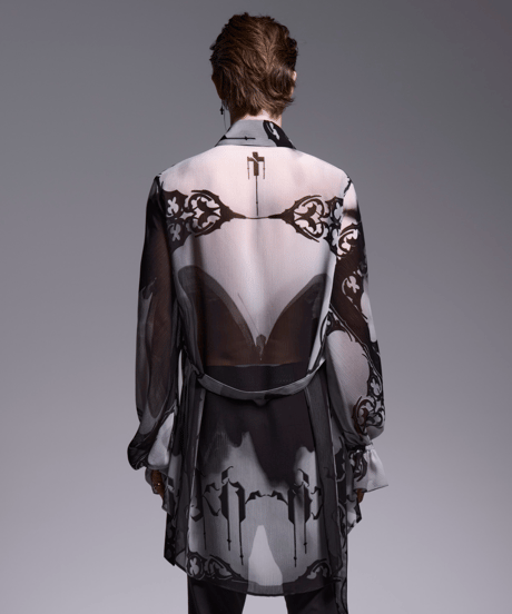 Decorative YOURYU	Gather Sleeve Shirt