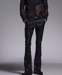 Coating High Tension Jersey Flare Skinny Slacks