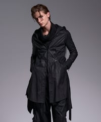 Coating Lawn Flare Hoodie Coat