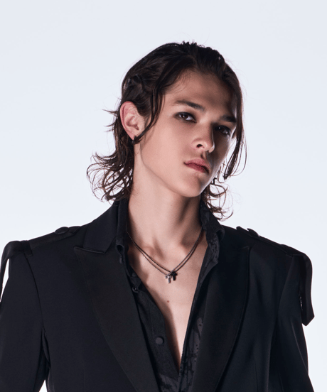 Back Satin Goth Flare Jacket Ⅱ-Black