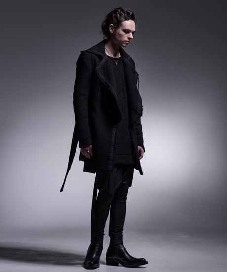 Tweed Cut Off Napoleon Jacket (BK)
