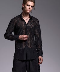 CROSS-Lace Shirt (BK)