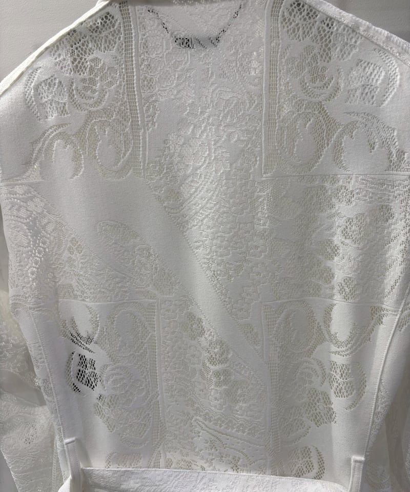 CROSS-Lace Flare Jacket (WH) | DETRUIRE