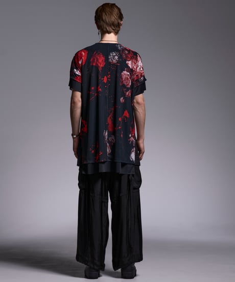 Flora Mesh Crew Neck Layered-T
