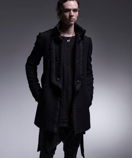 Tweed Cut Off Napoleon Jacket (BK)