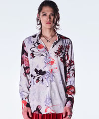 Goth Flora Shirt-White