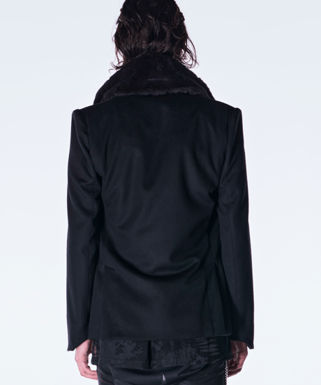 Beaver Fur Napoleon Jacket -Black