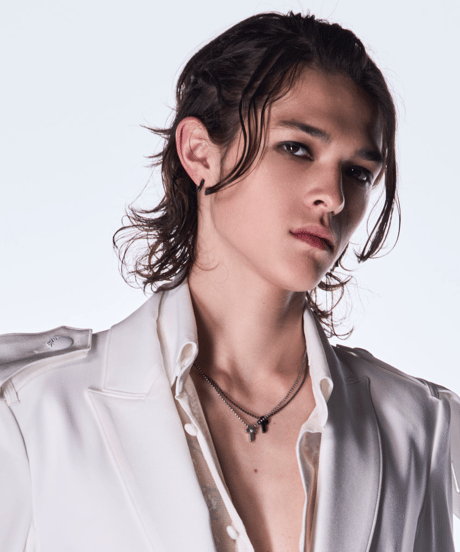 Back Satin Goth Flare Jacket Ⅱ-White
