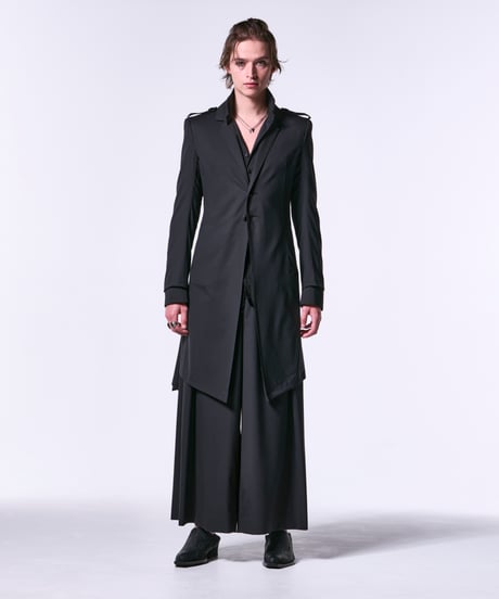 Loan Stand Collar Side Rib Shirt(Black)