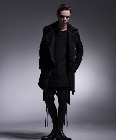 Tweed Cut Off Napoleon Jacket (BK)