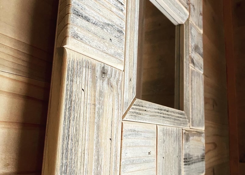 こざい＞古材の鏡・ミラー ヴィンテージWhite | 齊藤商店 木と森と