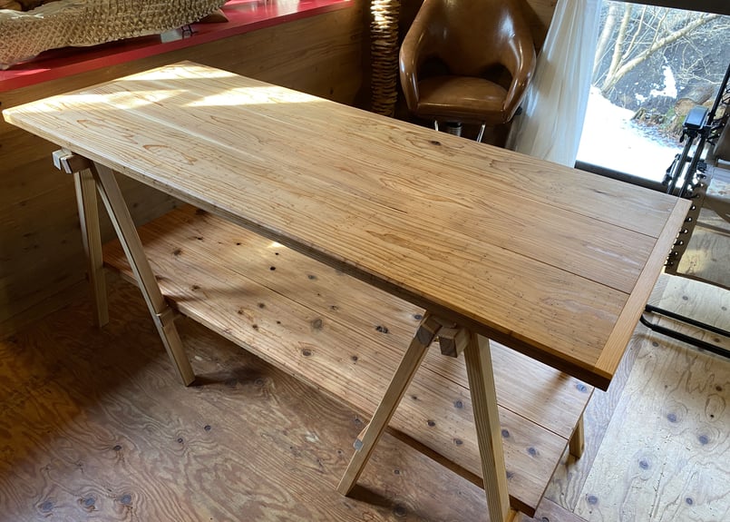 国産天然木・折りたたみテーブル | 齊藤商店 木と森とsauna&camp