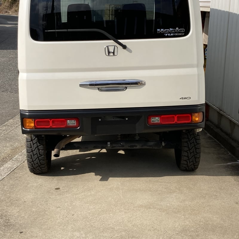 バモスホビオ 純正 リアバンパー シルバー(テールランプ付き) バモスホビオ 純正 リアバンパー シルバー(テールランプ付き